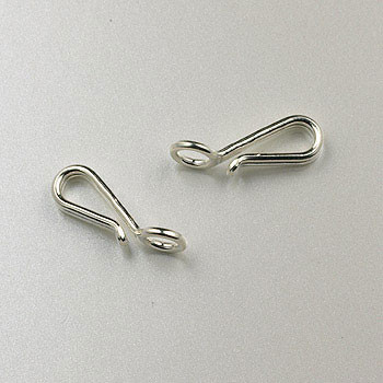 20ga Hook and Eye Sterling Silver (5 sets)