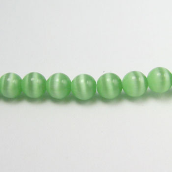 FOR009 - Light Green Fiber Optic, Rounds (approx. 14in. strand) - 4MM
