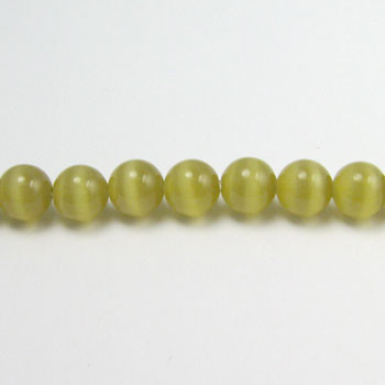 FOR006 - Olive Fiber Optic, Rounds (approx. 14in. strand) - 8MM*