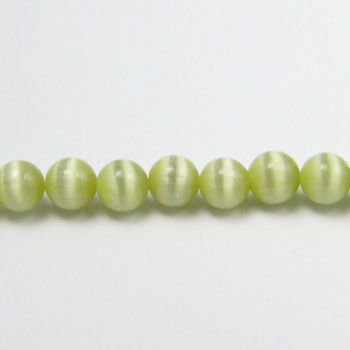 FOR007 - Olive Green Fiber Optic, Rounds (approx. 14in. strand) - 8MM*