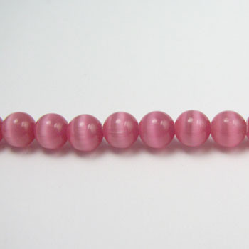FOR017 - Dark Pink Fiber Optic, Rounds (approx. 14in. strand) - 6MM