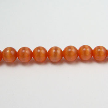 FOR019 - Dark Orange Fiber Optic, Rounds (approx. 14in. strand) - 3MM*