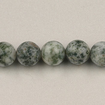 Tree Agate Round Gemstone (Approx. 15" str)