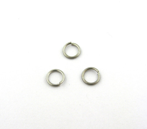8mm 18ga Open Jump Ring, Antique Silver Plated (pkg of 100)