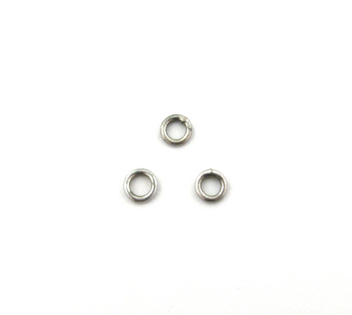 4mm 18ga Closed Jump Ring, Antique Silver Plated (pkg of 50)
