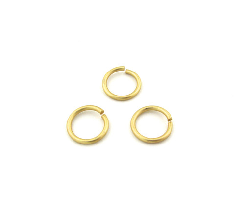 12mm 15 ga Open Jump Ring, Matte Gold Plated (pkg of 25)