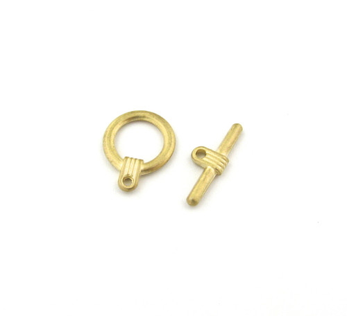 16mm Ring w/23mm Bar Toggle Set, Matte Gold Plated (set)