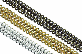 CH303 - 11mm Elegant Chain Maille, Solid Brass Electroplated (Per Foot)