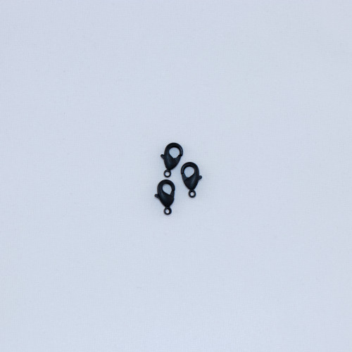 MBP017 - 10mm Lobster Claw Clasp, Matte Black Plated (pkg of 10)