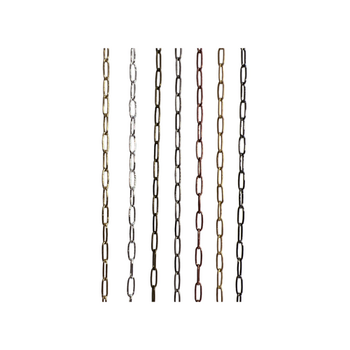CH160 - 8mm Rectangular Paperclip Cable Link Chain, Solid Brass Electroplated (Per Foot)
