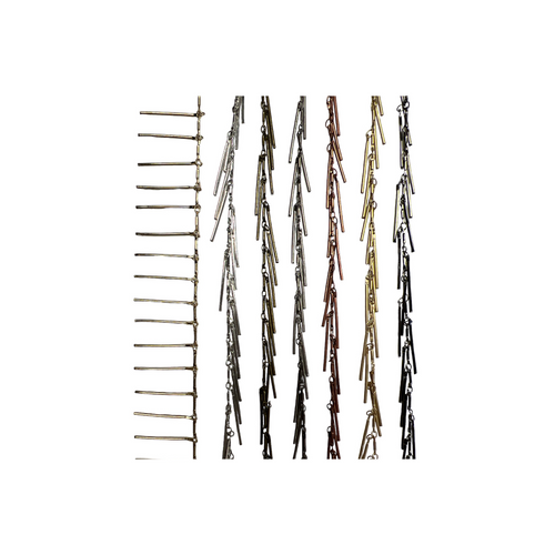 CH899 - 25mm Bar Drop Chain, Solid Brass Electroplated (Per Foot)