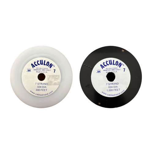 .024" dia 7-strands Bright Stainless Steel Acculon Beading Wire (each)