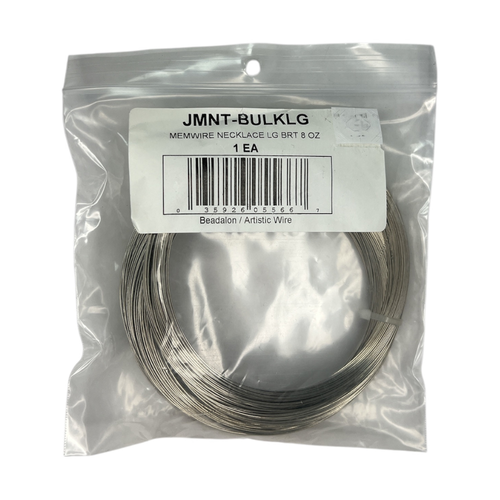 Large Necklace, Round Stainless Steel Memory Wire