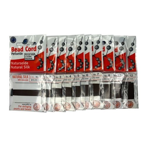 Brown Natural Silk (2 M Card - 3 in Stainless Steel Needle)