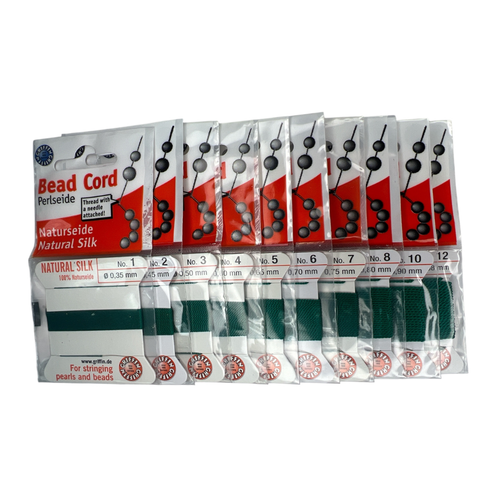 Green Natural Silk (2 M Card - 3 in Stainless Steel Needle)