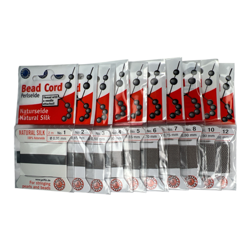 Gray Natural Silk (2 M Card - 3 in Stainless Steel Needle)