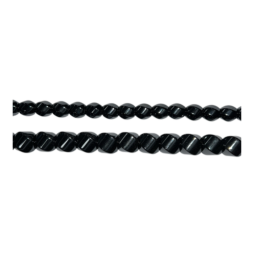 Twist Round Hematite (Approx. 15" str)