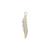 33mm x 6mm Feather Charm Pendant (each)