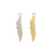 33mm x 6mm Feather Charm Pendant (each)