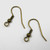 18mm French Ear Wire Earring, Antique Brass Plated (pkg of 100)