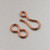 COP0030 - Hook & Eye Clasp, Solid Copper (Pkg 10sets)