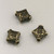 10mm Diamond Flower Antique Oxidized Gold Plated (pkg of 50)