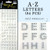 10mm (3/8 in.) Clear Alphabet Letters, Flatback Rhinestones (84 pcs) Self-Adhesive - Easy Peel Strips
