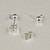 4mm Post Earring with Nut Silver Plated (20 pairs)
