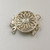 12mm 2-Strand Round Filigree Clasp Sterling Silver (each)