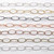 CH001 - 16.5 x 8mm Oval Elongated Cable Chain, Solid Brass Electroplated (per foot)