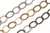 CH828 - 12mm x 9mm Flat Oval Cable Chain, Solid Brass Electroplated (Per Foot)