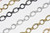 CH860 - 11mm x 7.5mm Textured and Plain Link Chain, Solid Brass Electroplated (Per Foot)