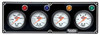 QuickCar 4 Gauge Panel OP/WT/OT/FP Black