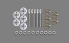 HOOD PIN KIT 3/8" - MILL HOOD PIN KIT 3/8" - MILL