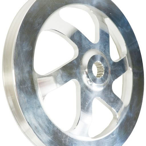 KRC Power Steering KRC 20011000-NP 6.0" ALUMINUM V-BELT PULLEY, GM OFFSET