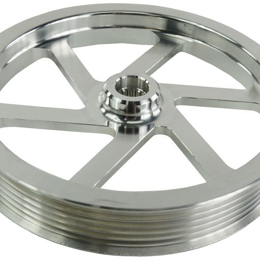 KRC Power Steering KRC 20017600-NP 6.0" ALUMINUM SERPENTINE PULLEY