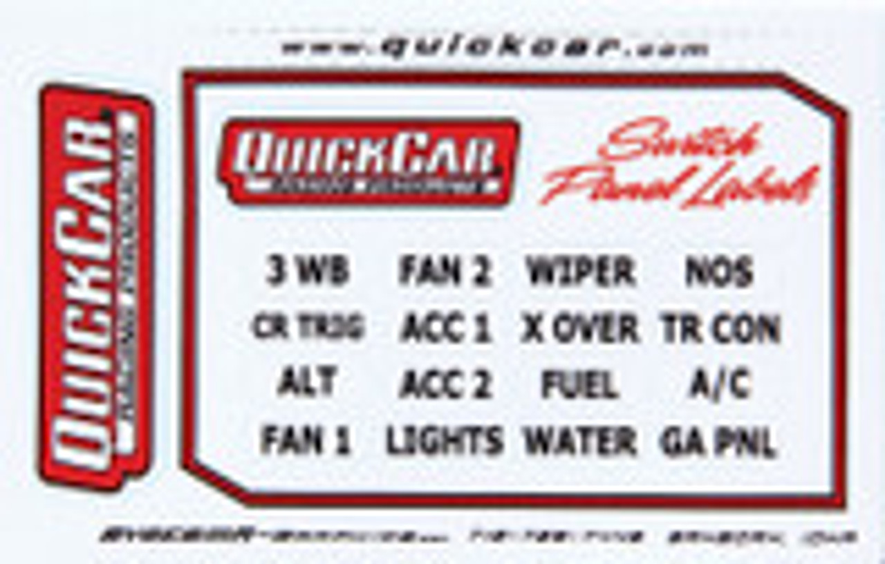 Labels for Small Switch Panels Labels for Small Switch Panels