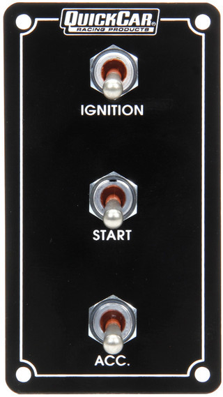 Ignition Panel Weatherproof 3 Switch Vert. with Pigtail