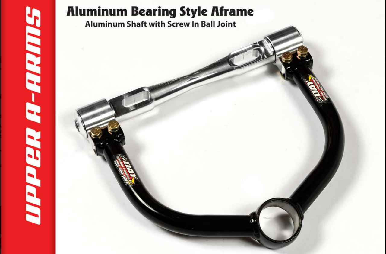 Upper control arm A-arm with slugs and bearings for late model, sportsman race car