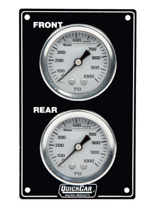 Mini Brake Bias Gauge Panel Liquid Filled 1-1/2" Gauges Black Vertical Panel