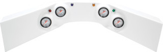 QuickCar 4 Gauge Molded Dash OP/WT/OT/FP White