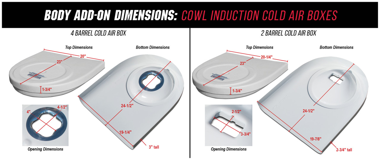 4 BARREL COLD AIR BOX 4 BARREL COLD AIR BOX