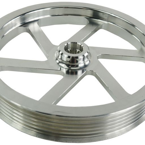 KRC Power Steering KRC 20017600-NP 6.0" ALUMINUM SERPENTINE PULLEY