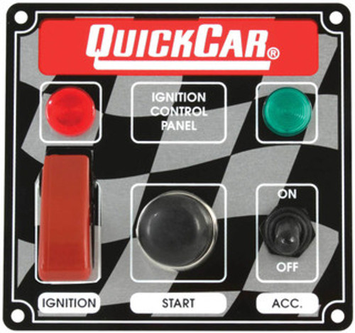 Ignition Panel - Flip Cover Ignition Switch Acc. Switch Start Button & 2 Pilot Lights Flag Ignition Panel - Flip Cover Ignition Switch Acc. Switch Start Button & 2 Pilot Lights Flag