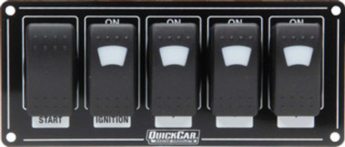 Ignition Panel Rocker Switch Panel Lighted Black Ignition Panel Rocker Switch Panel Lighted Black