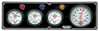 QuickCar 3-1 Gauge Panel OP/WT/OT WITH 3-3/8" Tachometer Black