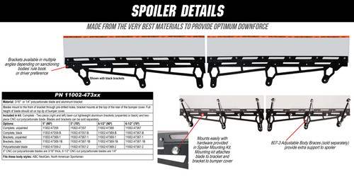 ABC GEN 6 SPOILER BRACKETS (Pair) ABC GEN 6 SPOILER BRACKETS (Pair)