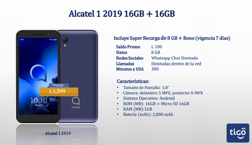 Alcatel 1 2019 16 GB + 16 GB