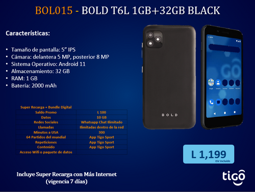 Bold T6L Black
