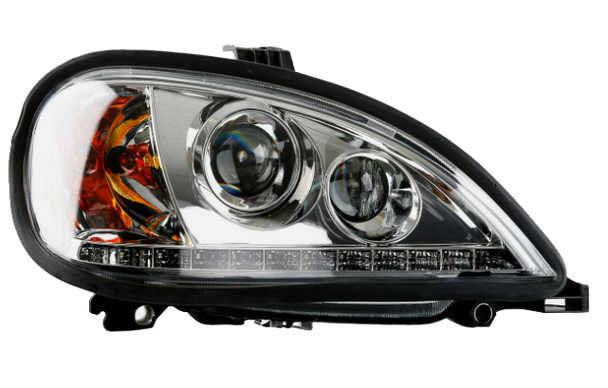 Freightliner Columbia Headlight with LED Strip